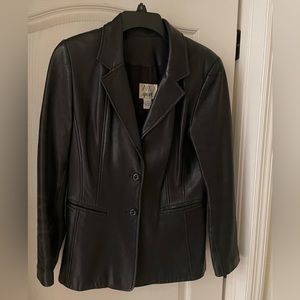 Women’s Vakko Sport Black 100# Leather Jacket Size Small